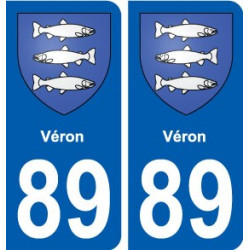 89 Véron blason autocollant plaque stickers ville