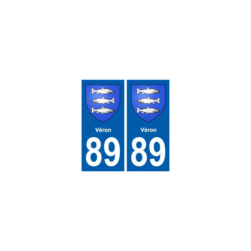 89 Véron blason autocollant plaque stickers ville