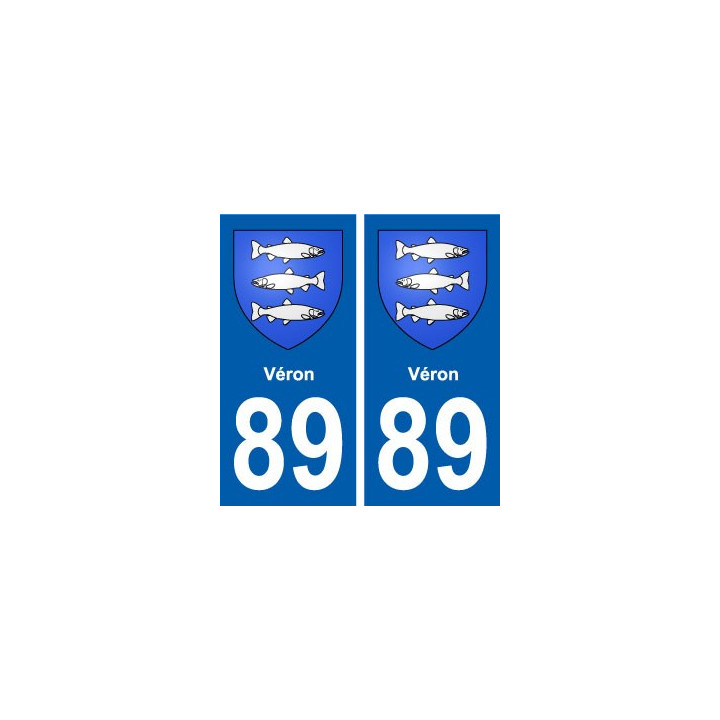 89 Véron blason autocollant plaque stickers ville