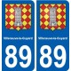 89 Villeneuve-la-Guyard blason autocollant plaque stickers ville
