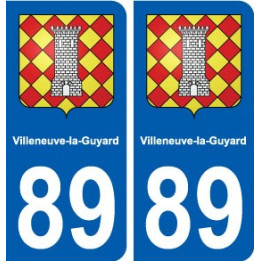 89 Villeneuve-la-Guyard blason autocollant plaque stickers ville