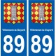 89 Villeneuve-la-Guyard blason autocollant plaque stickers ville
