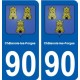 90 Châtenois-les-Forges blason autocollant plaque stickers ville