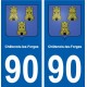 90 Châtenois-les-Forges blason autocollant plaque stickers ville