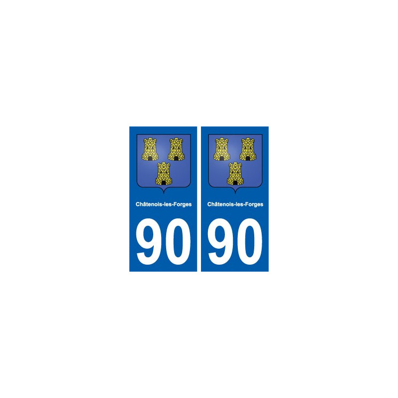 90 Châtenois-les-Forges blason autocollant plaque stickers ville