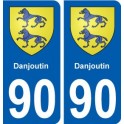 90 Danjoutin blason autocollant plaque stickers ville
