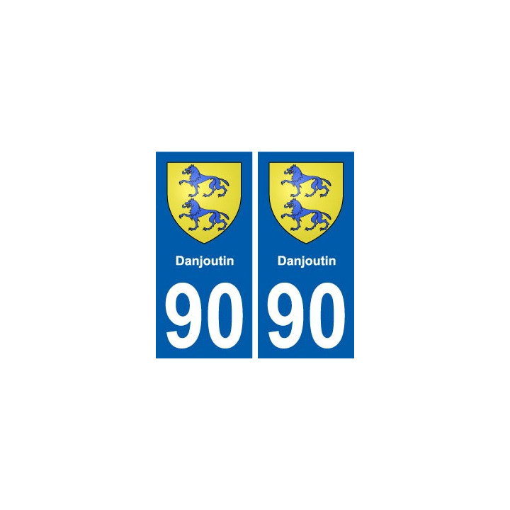 90 Danjoutin blason autocollant plaque stickers ville