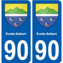 90 Évette-Salbert blason autocollant plaque stickers ville