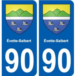 90 Évette-Salbert blason autocollant plaque stickers ville