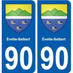 90 Évette-Salbert blason autocollant plaque stickers ville