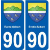 90 Évette-Salbert blason autocollant plaque stickers ville