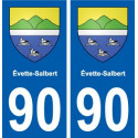 90 Évette-Salbert blason autocollant plaque stickers ville