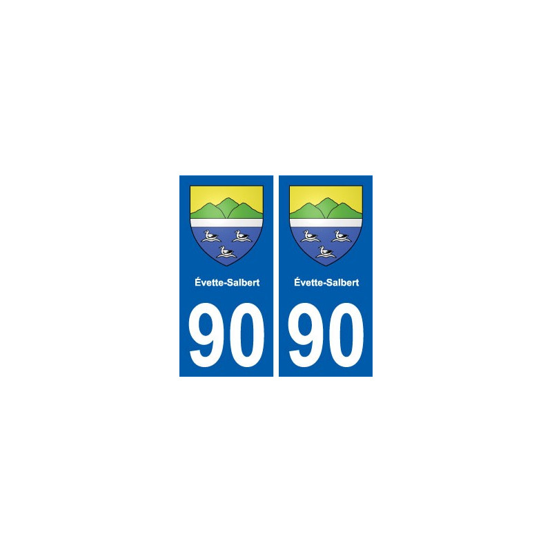 90 Évette-Salbert blason autocollant plaque stickers ville