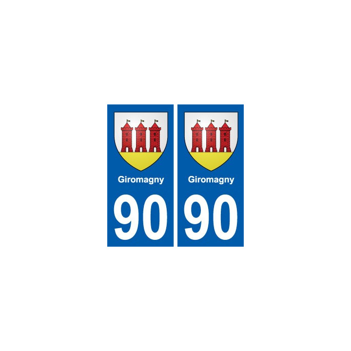 90 Giromagny blason autocollant plaque stickers ville