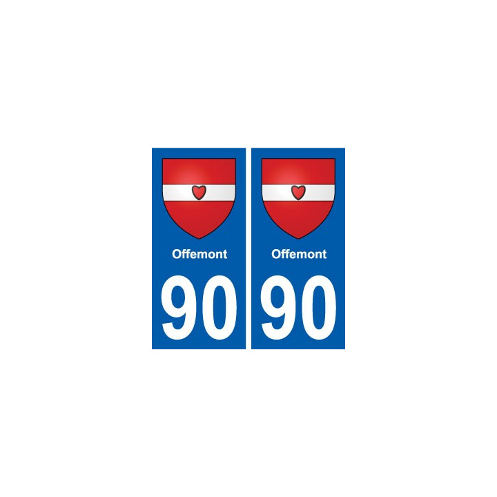 90 Offemont blason autocollant plaque stickers ville