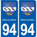 94 Ablon-sur-Seine blason autocollant plaque stickers ville