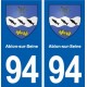 94 Ablon-sur-Seine blason autocollant plaque stickers ville