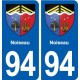 94 Noiseau blason autocollant plaque stickers ville