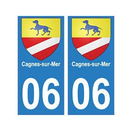 06 Cagnes-sur-Mer ville autocollant plaque