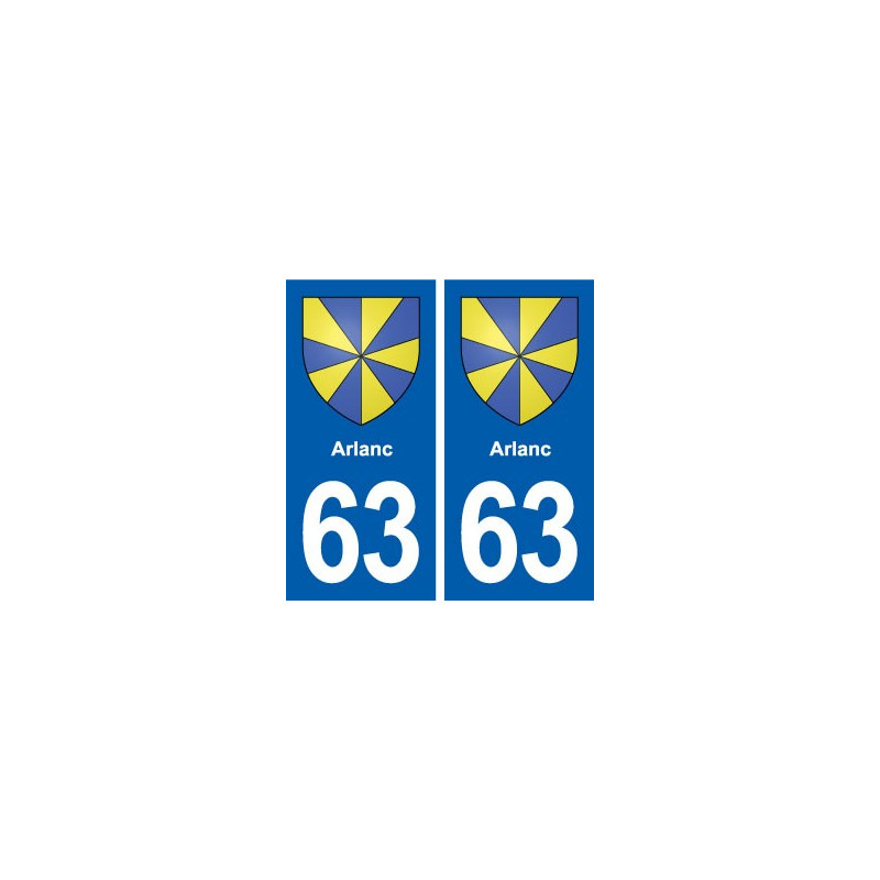 63 Arlanc  blason autocollant plaque stickers ville