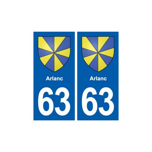 63 Arlanc  blason autocollant plaque stickers ville