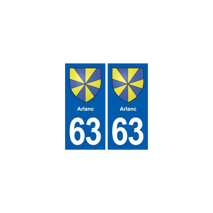 63 Arlanc  blason autocollant plaque stickers ville