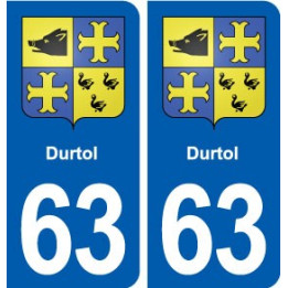 63 Durtol blason autocollant plaque stickers ville