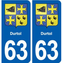 63 Durtol blason autocollant plaque stickers ville