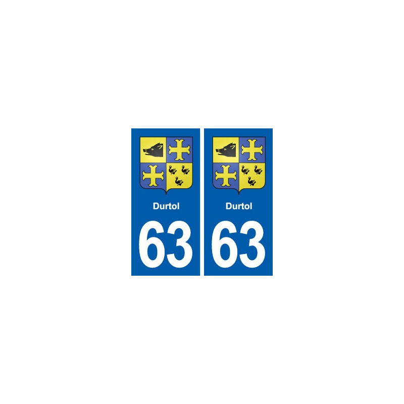 63 Durtol blason autocollant plaque stickers ville