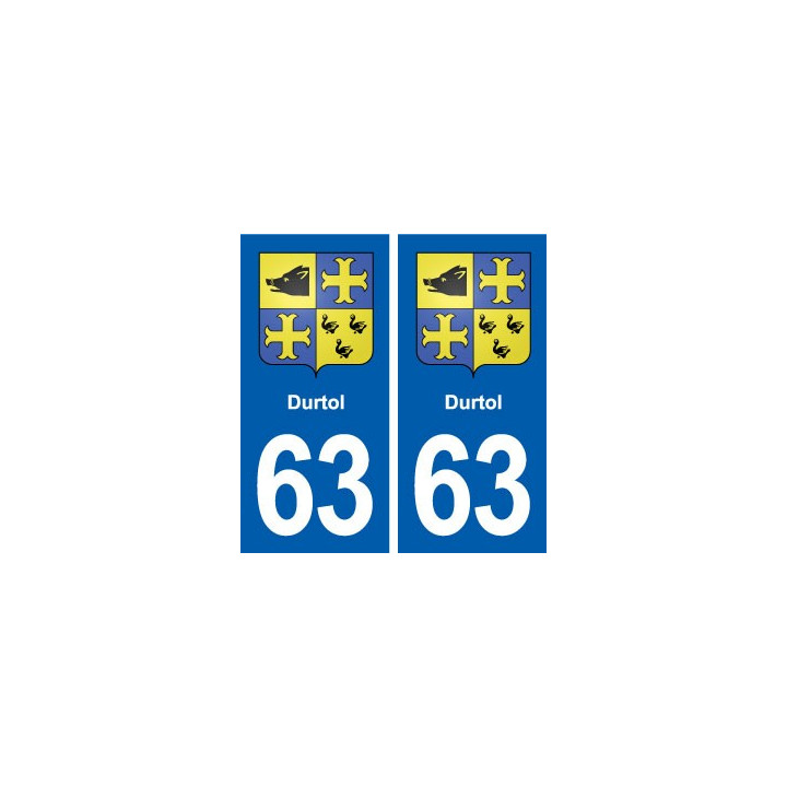 63 Durtol blason autocollant plaque stickers ville