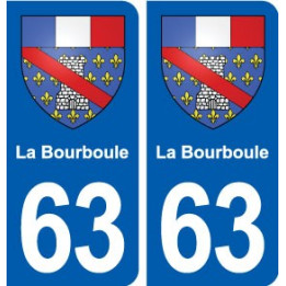 63 La Bourboule blason autocollant plaque stickers ville