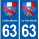 63 La Bourboule blason autocollant plaque stickers ville