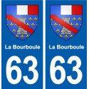 63 La Bourboule blason autocollant plaque stickers ville