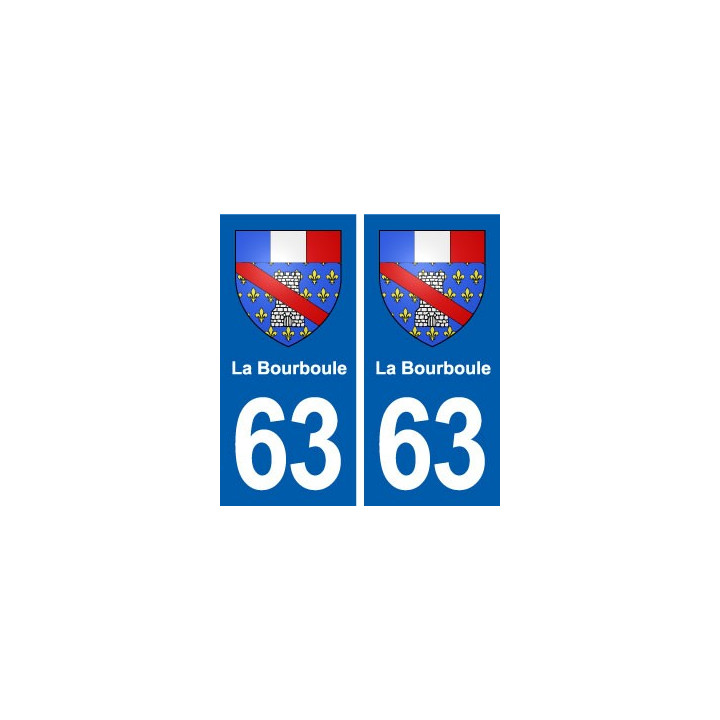 63 La Bourboule blason autocollant plaque stickers ville