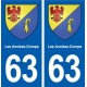 63 Les Ancizes-Comps blason autocollant plaque stickers ville