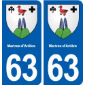 63 Martres-d'Artière blason autocollant plaque stickers ville