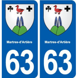 63 Martres-d'Artière blason autocollant plaque stickers ville
