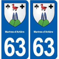 63 Martres-d'Artière blason autocollant plaque stickers ville