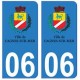 06 Cagnes-sur-Mer ville autocollant plaque