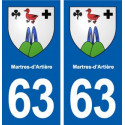 63 Martres-d'Artière blason autocollant plaque stickers ville