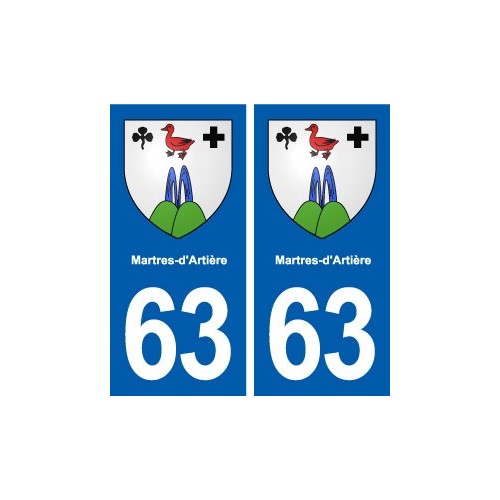 63 Martres-d'Artière blason autocollant plaque stickers ville