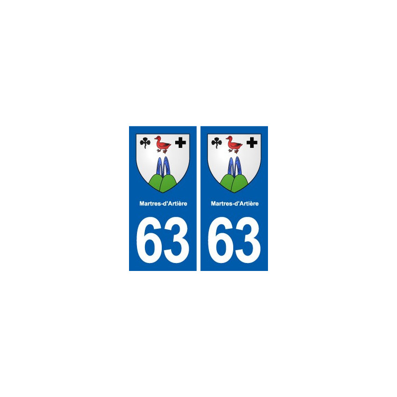 63 Martres-d'Artière blason autocollant plaque stickers ville