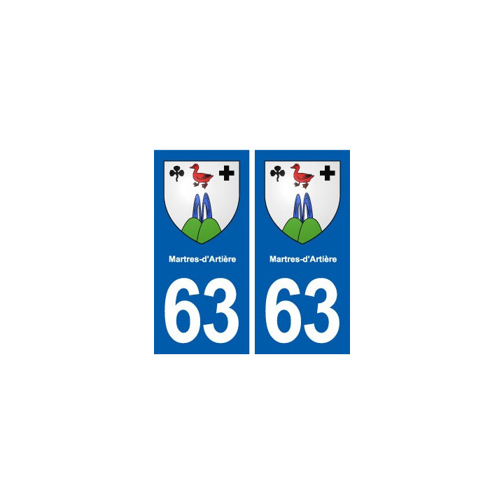 63 Martres-d'Artière blason autocollant plaque stickers ville