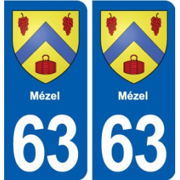 63 Mézel blason autocollant plaque stickers ville