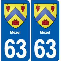 63 Mézel blason autocollant plaque stickers ville