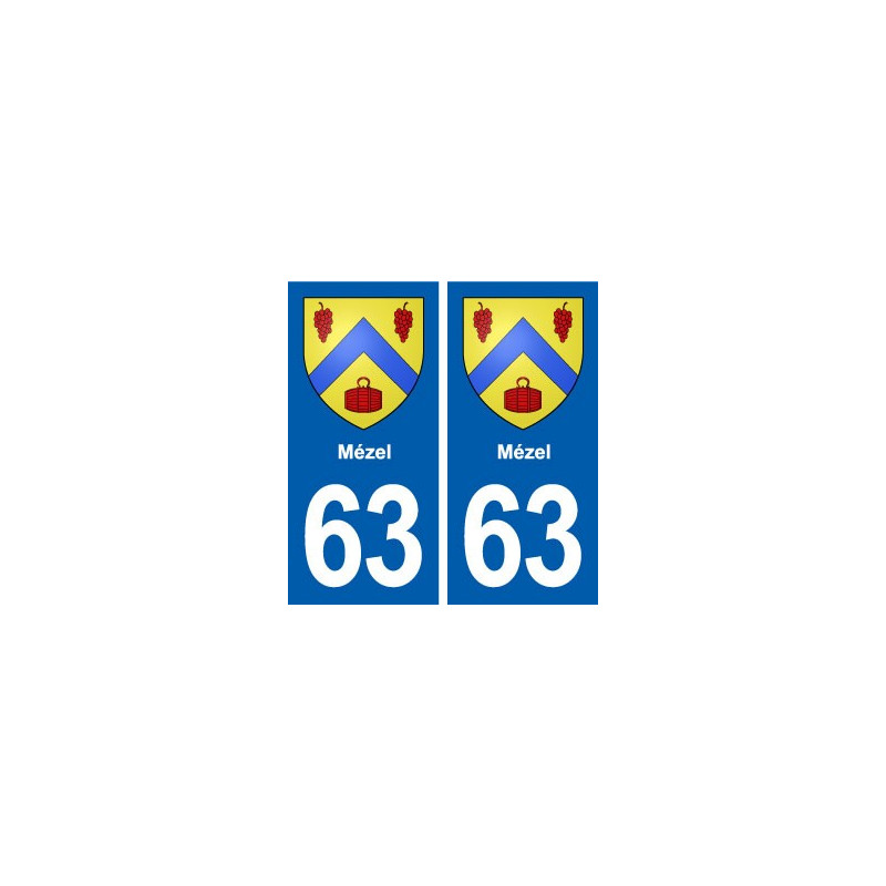 63 Mézel blason autocollant plaque stickers ville