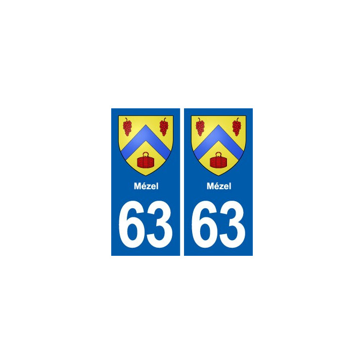 63 Mézel blason autocollant plaque stickers ville