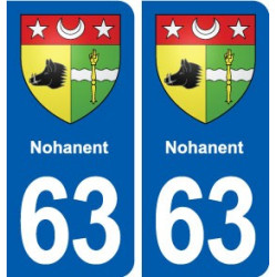 63 Nohanent blason autocollant plaque stickers ville