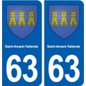 63 Saint-Amant-Tallende blason autocollant plaque stickers ville