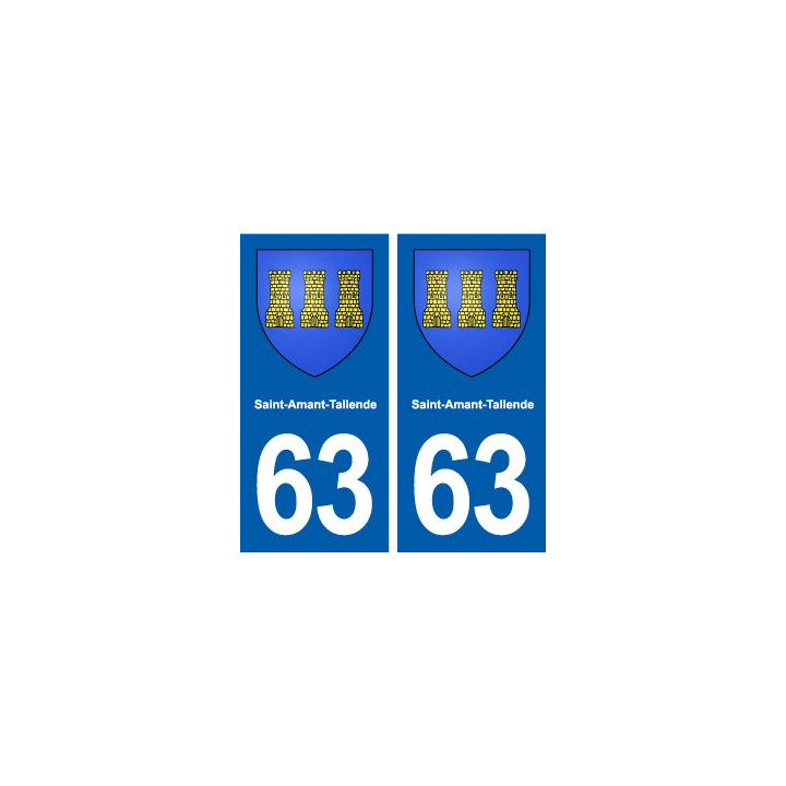63 Saint-Amant-Tallende blason autocollant plaque stickers ville